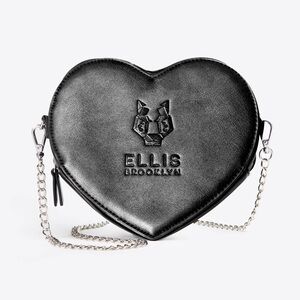 Ellis Brooklyn Heart-Shaped Black Bag
